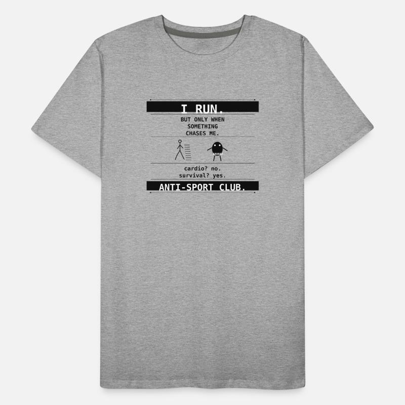  I Run. But Only When Something Chases Me. Männer Premium Bio T-Shirt