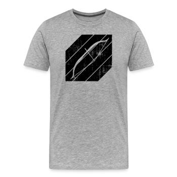 Archerie - T-shirt bio Premium Homme - gris chiné - Devant - Damien (186cm)
