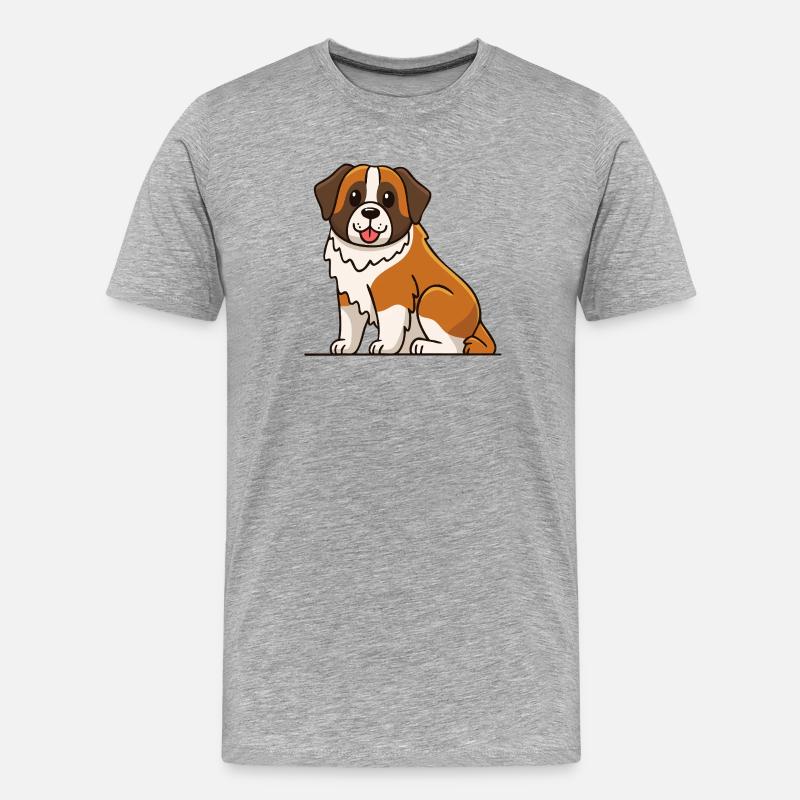 Saint-Bernard (bande dessinée) - T-shirt bio Premium Homme - gris chiné