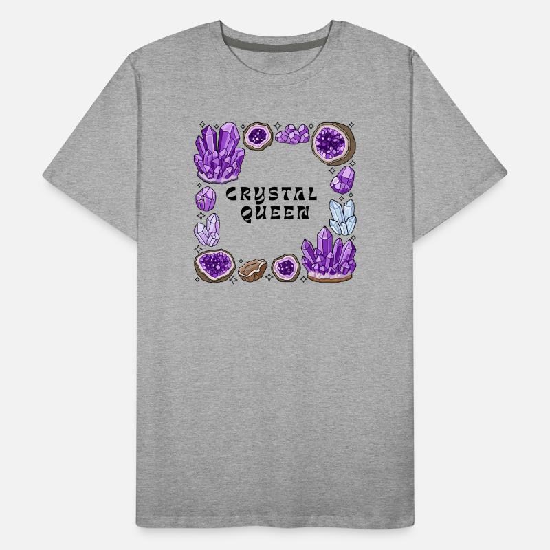 Cercle de la Géode de Cristal Amnéthyste T-shirt bio Premium Homme