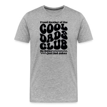Cool Dads Club - Papa Vatertag Geschenk - Männer Premium Bio T-Shirt - Grau meliert - Vorne - Damien (186cm)