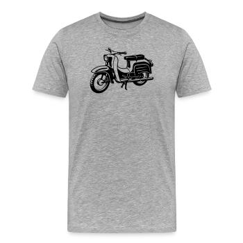 avaler - T-shirt bio Premium Homme - gris chiné - Devant - Damien (186cm)