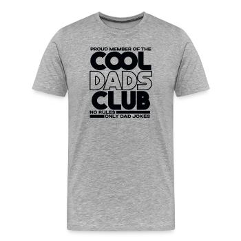 Cool Dads Club - Papa Vatertag Geschenk - Männer Premium Bio T-Shirt - Grau meliert - Vorne - Damien (186cm)