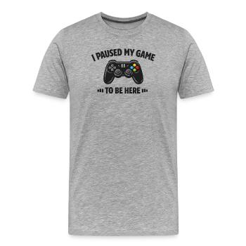 Conception de jeux - T-shirt bio Premium Homme - gris chiné - Devant - Damien (186cm)