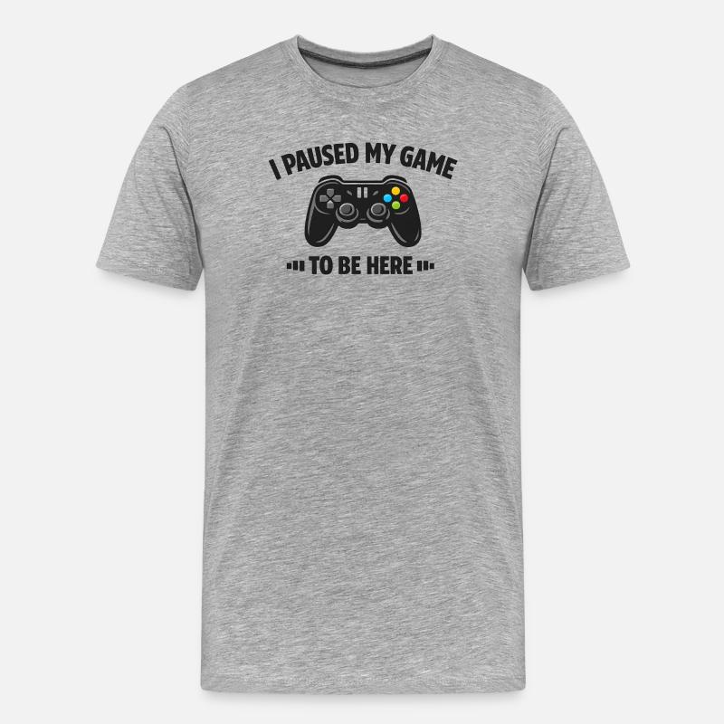 Gaming Design - Männer Premium Bio T-Shirt - Grau meliert