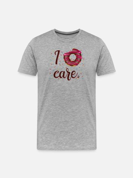 Glazed donut illustration with inscription - Men's Premium Organic T-Shirt - heather grey