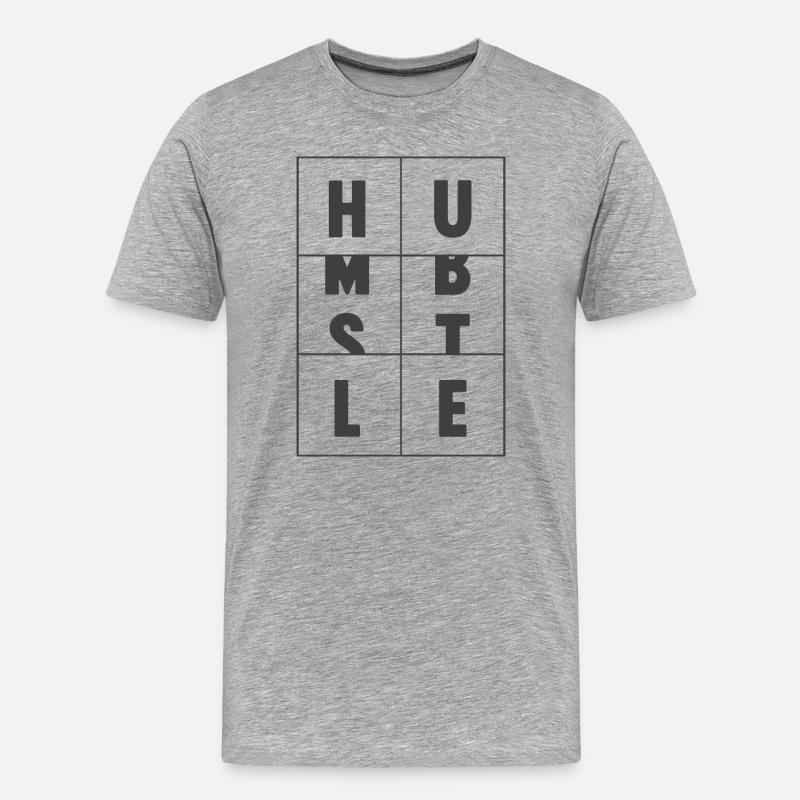 Bescheidener Hustle-Unternehmer Geschäftsmann Geschäftsmann Geschäftsmann - Männer Premium Bio T-Shirt - Grau meliert