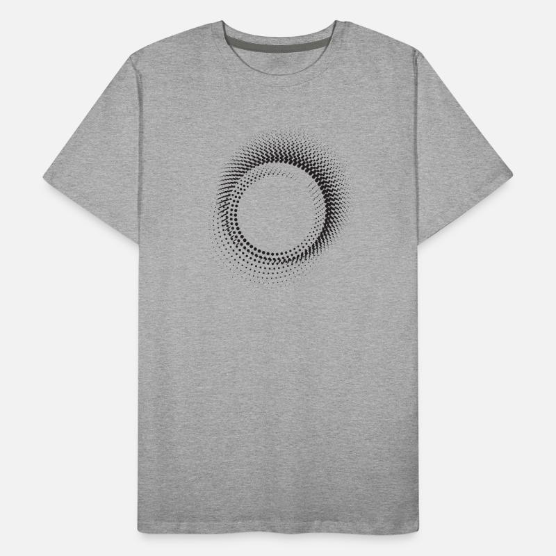 Halo Dot Ring Pattern Men's Premium Organic T-Shirt