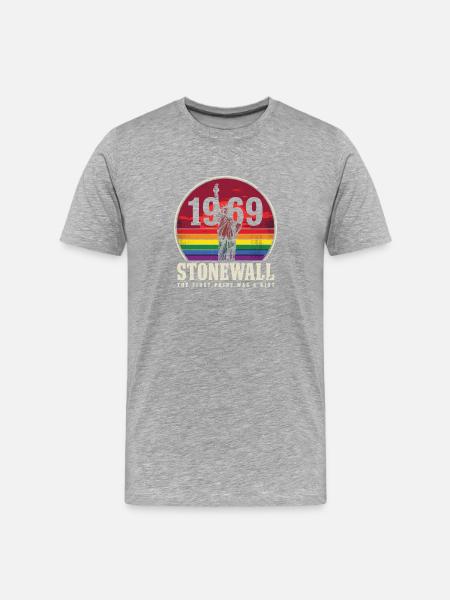 Pride Month LGBT - Stonewall 1969  - Men's Premium Organic T-Shirt - heather grey