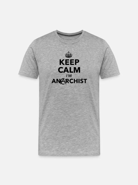 anarchist - T-shirt bio Premium Homme - gris chiné
