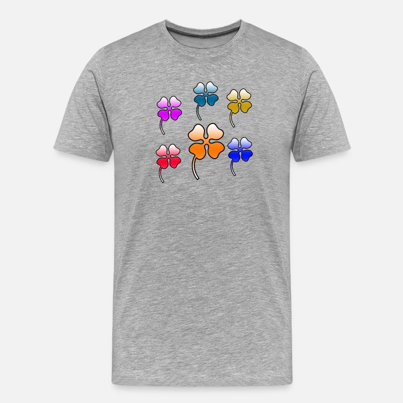 Fleur - T-shirt bio Premium Homme - gris chiné