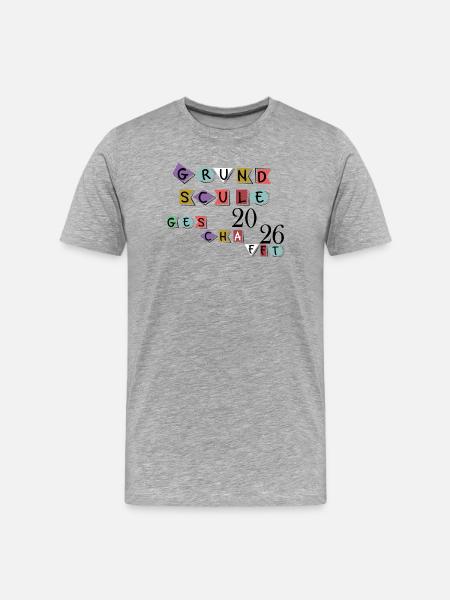 Primary school completed - Men's Premium Organic T-Shirt - heather grey