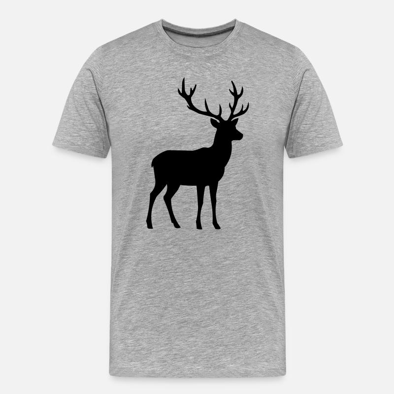 reh_rehlein - Männer Premium Bio T-Shirt - Grau meliert