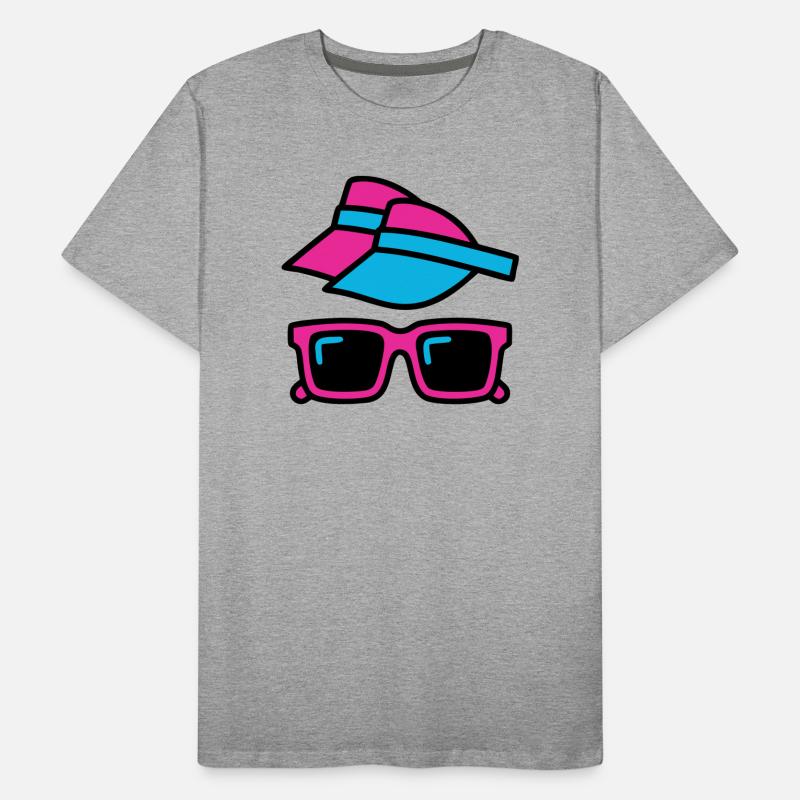 80er Sonnenblende Brille Set Männer Premium Bio T-Shirt