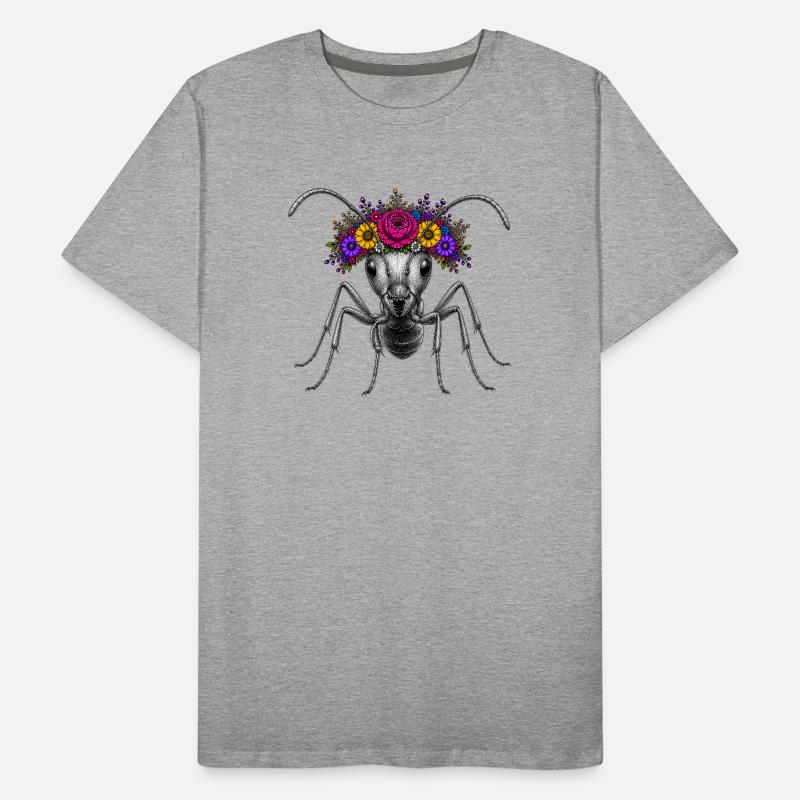 Blütenkrone-Ant Ameise Männer Premium Bio T-Shirt