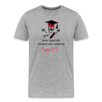 Schulabschluss 2026 - Männer Premium Bio T-Shirt - Grau meliert - Vorne - Damien (186cm)