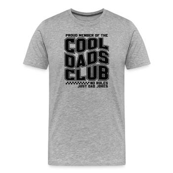Cool Dads Club - Papa Vatertag Geschenk - Männer Premium Bio T-Shirt - Grau meliert - Vorne - Damien (186cm)