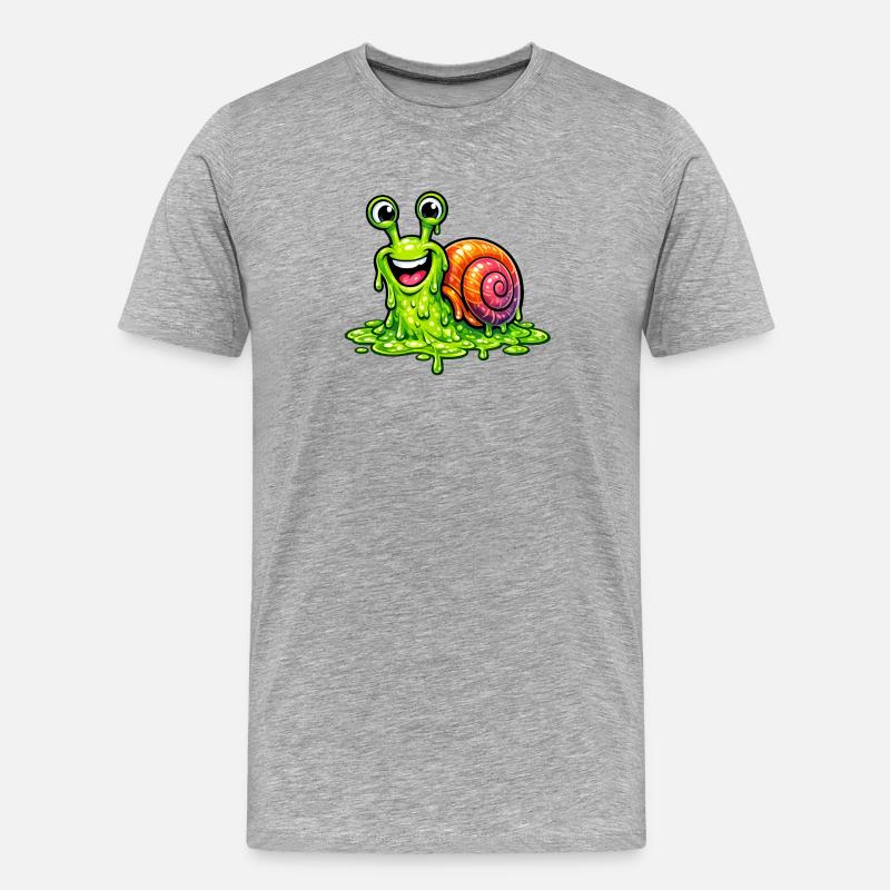 You make me slime - Männer Premium Bio T-Shirt - Grau meliert