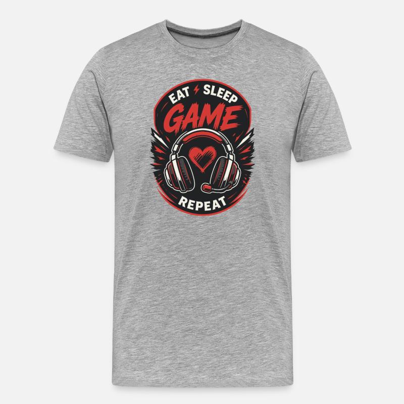 Gaming Lover Controller Design - Men's Premium Organic T-Shirt - heather grey