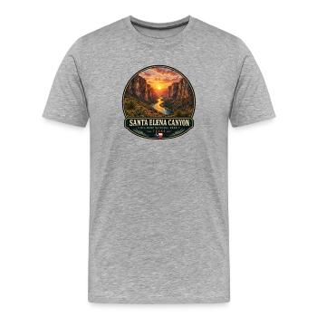 Santa Elena Canyon Texas Big Bend National Park - Men's Premium Organic T-Shirt - heather grey - Front - Damien (186cm)