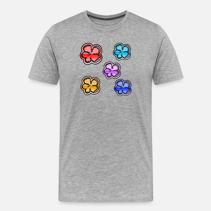Fleur - T-shirt bio Premium Homme - gris chiné