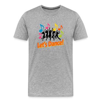 Notizen zur Neon-Tanzparty - Männer Premium Bio T-Shirt - Grau meliert - Vorne - Damien (186cm)