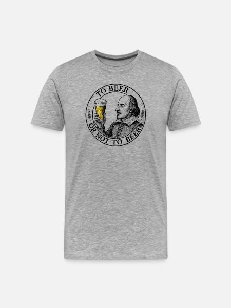 Bier oder nicht Bier - Männer Premium Bio T-Shirt - Grau meliert