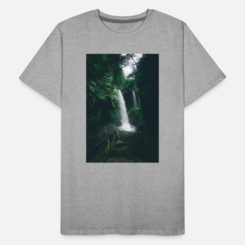 Cascade dans la Jungle Verte T-shirt bio Premium Homme