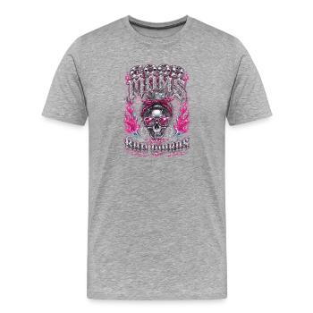 Les bonnes mères disent des gros mots - T-shirt bio Premium Homme - gris chiné - Devant - Damien (186cm)