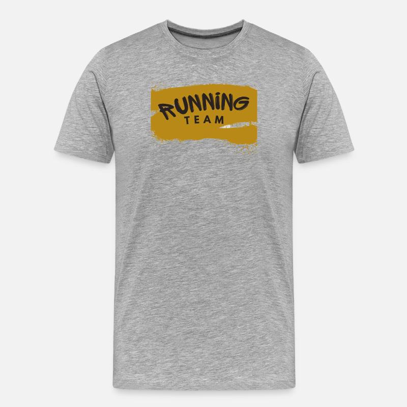 Équipe de course - T-shirt bio Premium Homme - gris chiné