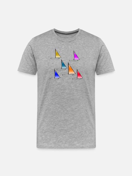 Sail - Men's Premium Organic T-Shirt - heather grey