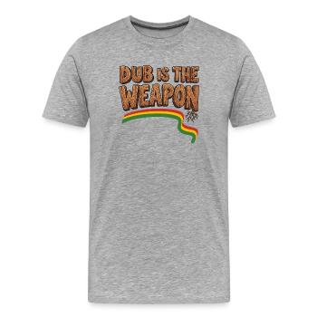 Dub Reggae Weapon - T-shirt bio Premium Homme - gris chiné - Devant - Damien (186cm)