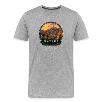 Matera Italien Urlaub Mittelmeer Historisch Altsta - Männer Premium Bio T-Shirt - Grau meliert - Vorne - Damien (186cm)