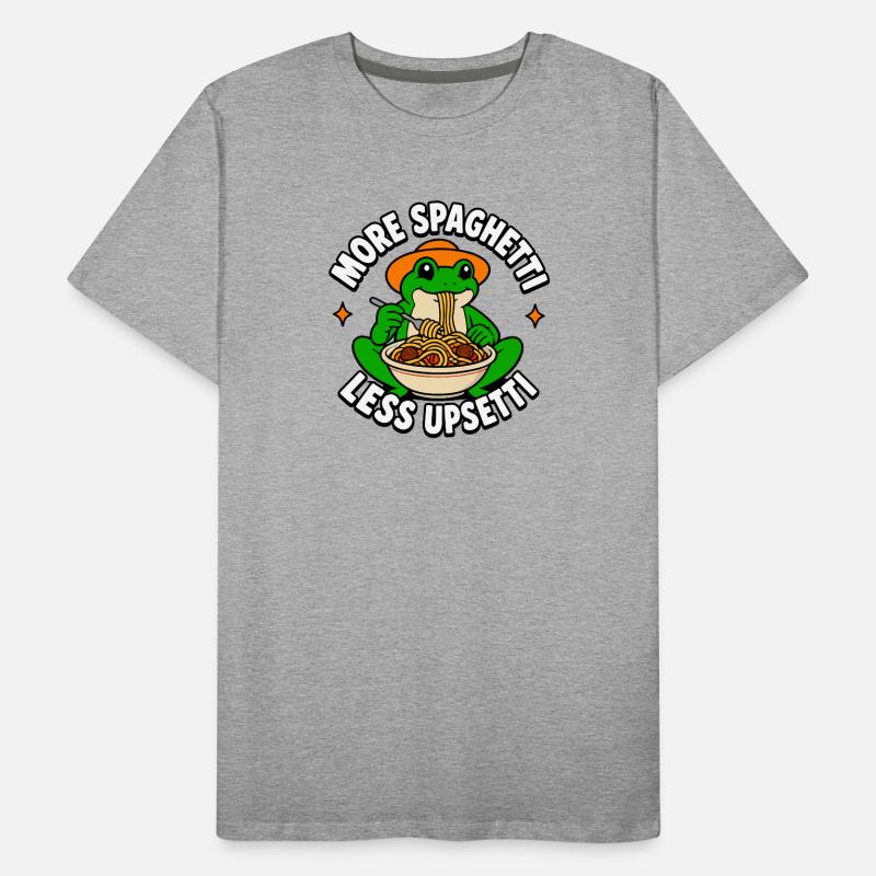 More spaghetti, less trouble – frog-child splits Men's Premium Organic T-Shirt