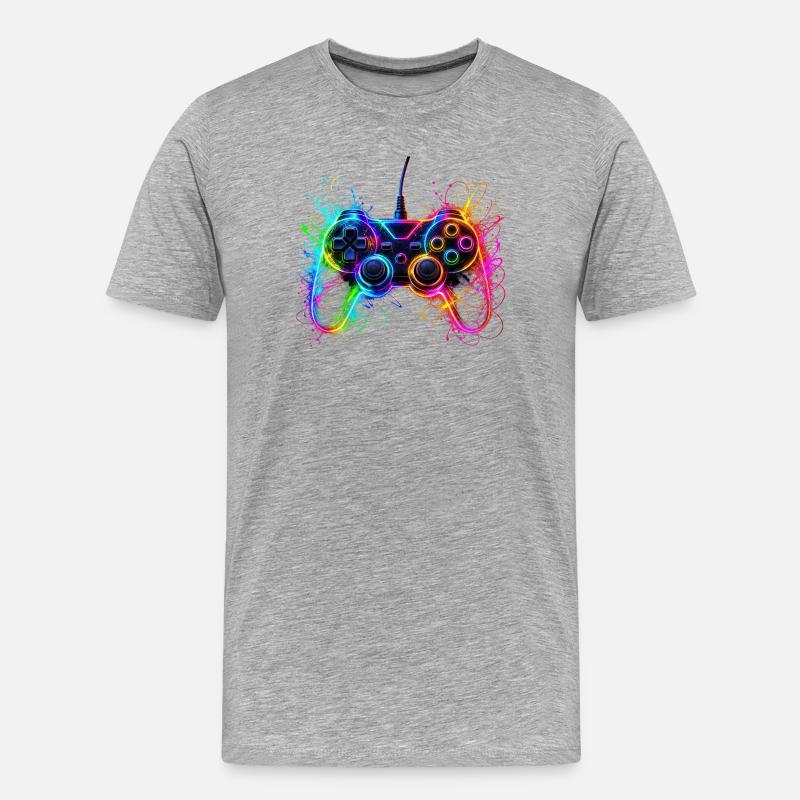 Gaming Controller Gamer - Men's Premium Organic T-Shirt - heather grey