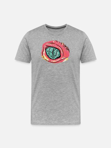 Pink Eye in Pop Art Style - Men's Premium Organic T-Shirt - heather grey