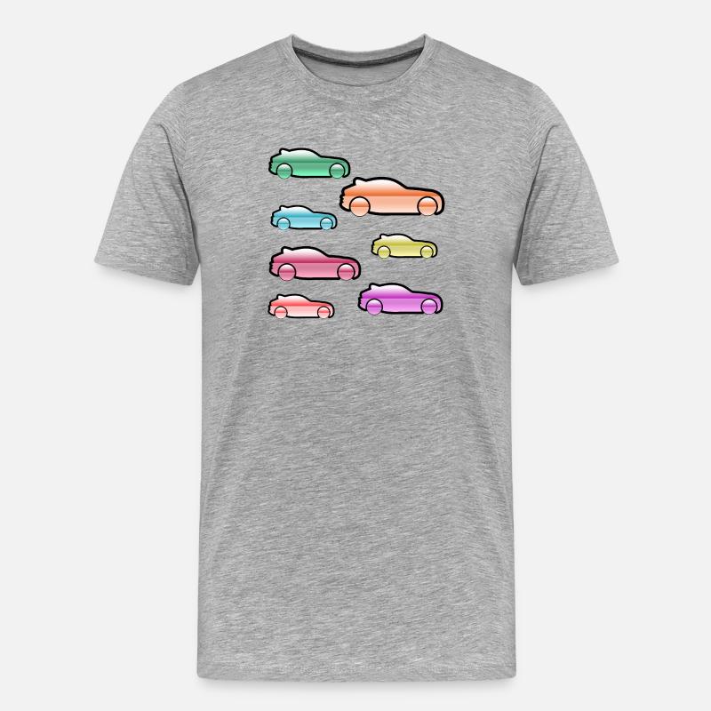 Autos - Männer Premium Bio T-Shirt - Grau meliert
