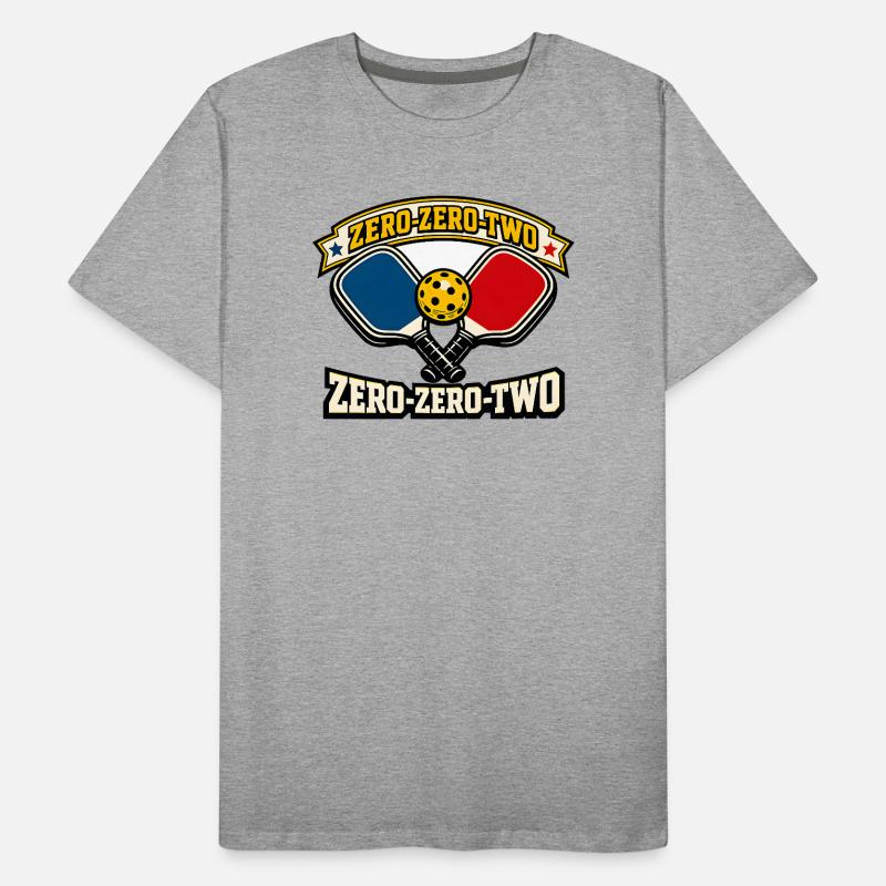 Zero-Zero-Two Paddle Ball Emblem Men's Premium Organic T-Shirt
