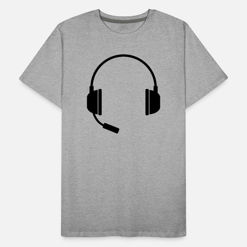 Headset With Microphone Men's Premium Organic T-Shirt
