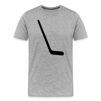 Hockey Stick - Men's Premium Organic T-Shirt - heather grey - Front - Damien (186cm)