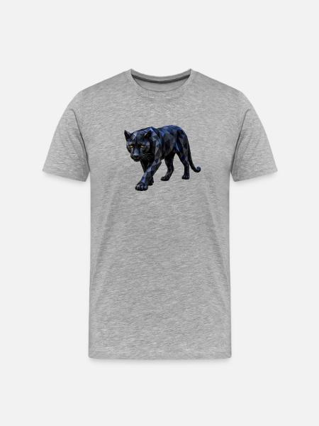 Polygon Panther - Men's Premium Organic T-Shirt - heather grey
