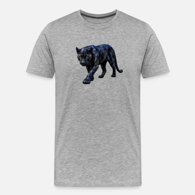 Polygon Panther - Men's Premium Organic T-Shirt - heather grey