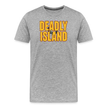 Island Fettgedruckter Text - Männer Premium Bio T-Shirt - Grau meliert - Vorne - Damien (186cm)