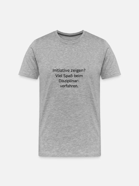 Initiative_zeigen - Männer Premium Bio T-Shirt - Grau meliert