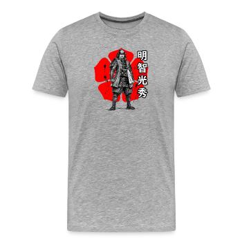 Akechi Mitsuhide, le shogun de treize jours - T-shirt bio Premium Homme - gris chiné - Devant - Damien (186cm)