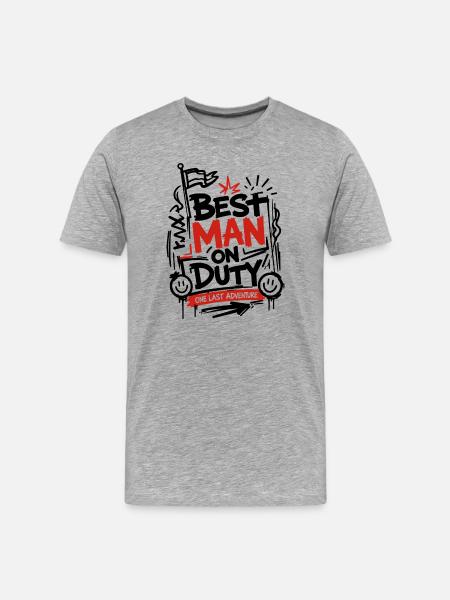 Man One Last Adventure JGA - Men's Premium Organic T-Shirt - heather grey