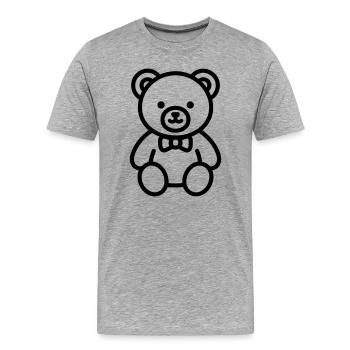 bear cub - Men's Premium Organic T-Shirt - heather grey - Front - Damien (186cm)