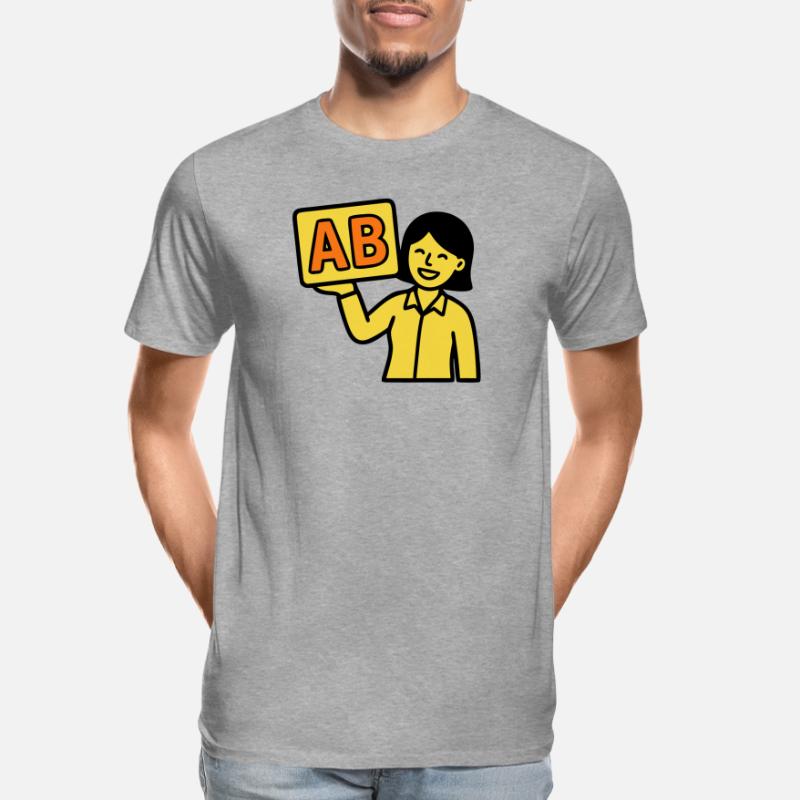 Enseignant à l’école primaire ABC Vector T-shirt bio Premium Homme