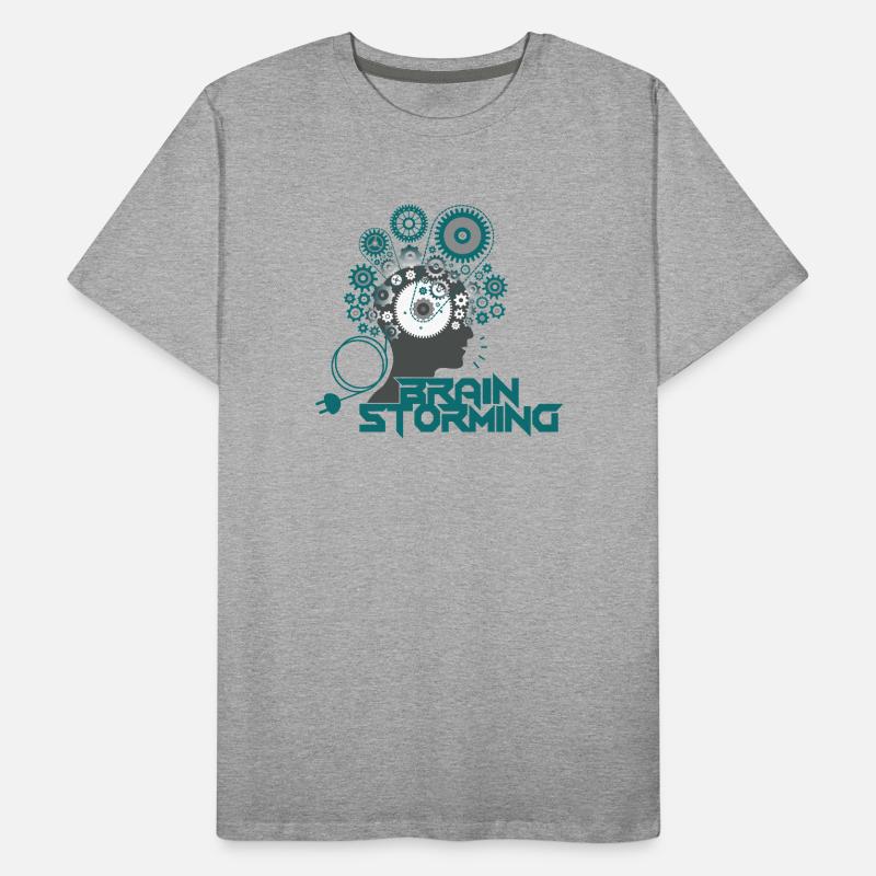Brainstorming Head – Büro & Office Ideen Männer Premium Bio T-Shirt