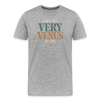 Signe de Vénus Astrologie de Vénus - T-shirt bio Premium Homme - gris chiné - Devant - Damien (186cm)
